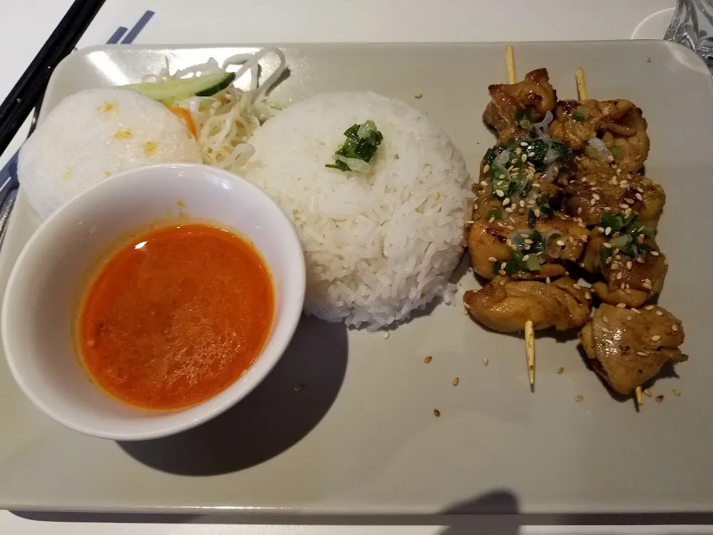 GA Lui Chicken Satay With Rice